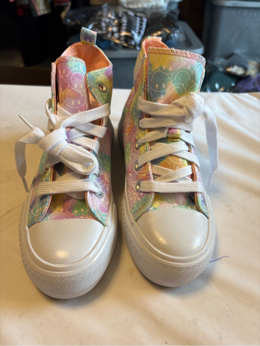 wonder nation Pastel Multicolor High-Top Sneakers with White Toe